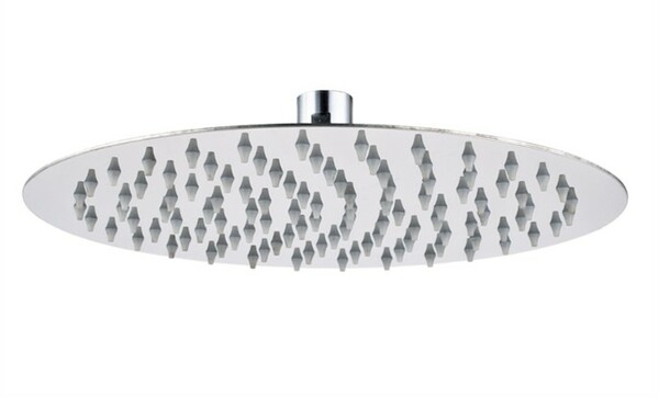 [7001] Regadera Alan Acero Inoxidable Cromada Plato Grande Redonda de 6´´ Anti Sarro